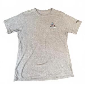 Jeep Gray Graphic T-Shirt with Peace Sign Large